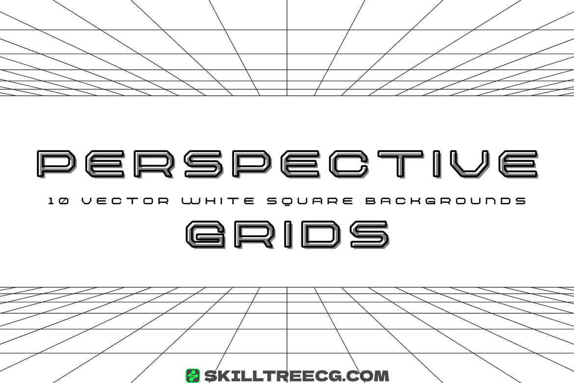 Perspective Grid Backgrounds Set（768435）-技能树